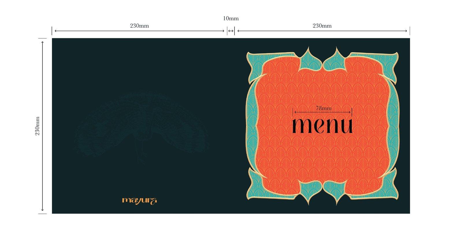 Mayura: Menu and cups (1 of 2)